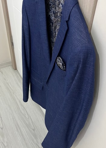 Lacivert Düğmeli Erkek Ofis Takımı - Görsel 9