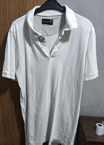 Erkek Beyaz Pamuklu Polo Yaka Tişört - Görsel 2