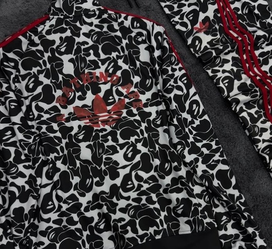 XXL BEDEN EŞOFMAN TAKIMI SİYAH BEYAZ BORDO - Görsel 2