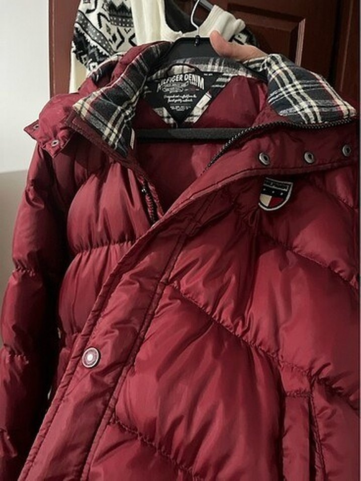 Tommy hilfiger Bordo Erkek Mont - Görsel 3