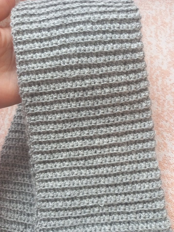 Gri Örgü Kadın atkı - Görsel 2