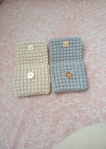 Gri Örgü Kadın Cüzdan - Görsel 2