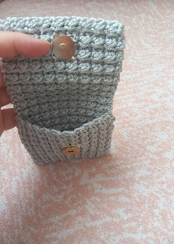 Gri Örgü Kadın Cüzdan - Görsel 4