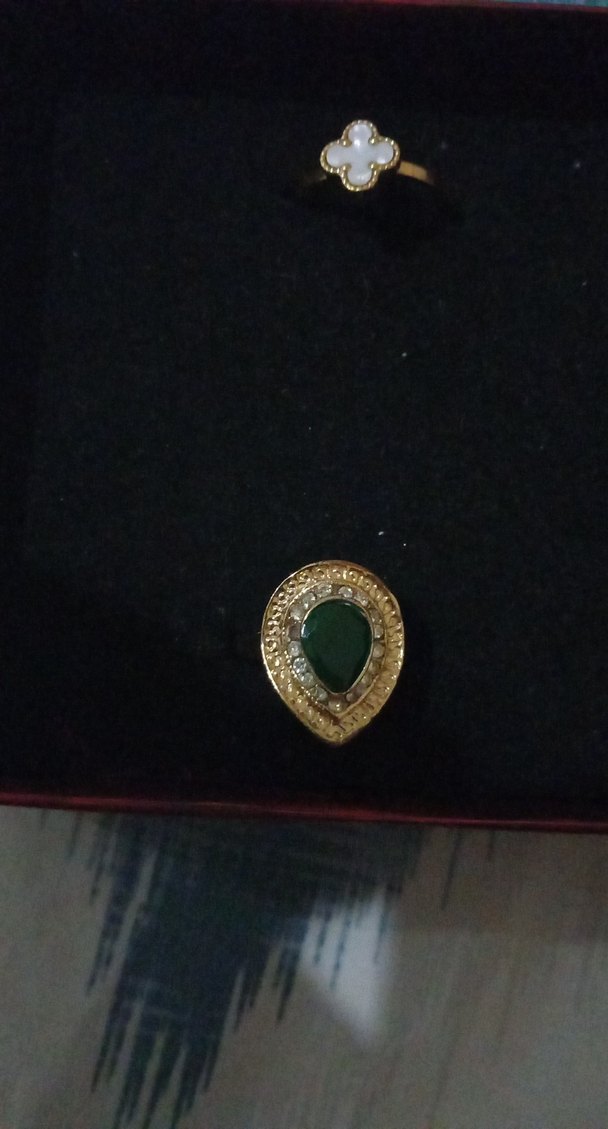 Altın Renkli İşlemeli Kadın Yüzük Seti - Görsel 2