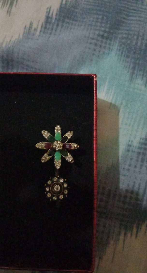 Altın Renkli İşlemeli Kadın Yüzük Seti - Görsel 4