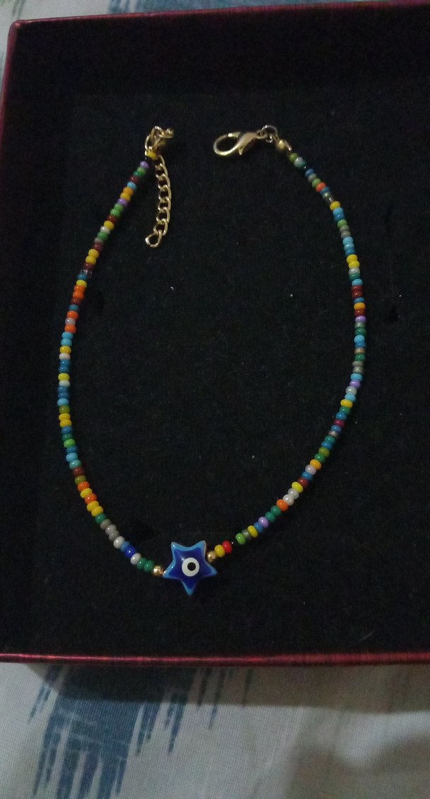 Bohem Çok Renkli Boncuklu halhal - Görsel 2