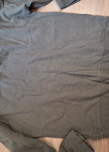 haki Baskılı Kemerli Kız Sweatshirt - Görsel 4