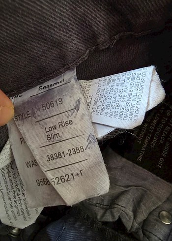 Gri Bol Kesim Denim Erkek Pantolon - Görsel 3