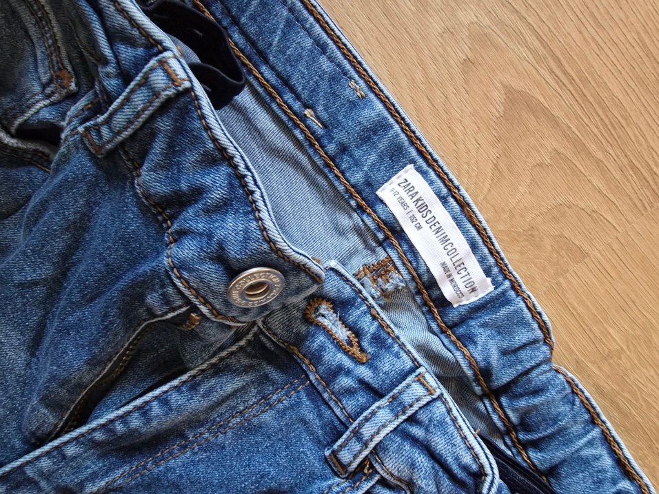 Mavi Düğmeli kız çocuk  Denim Pantolon - Görsel 3