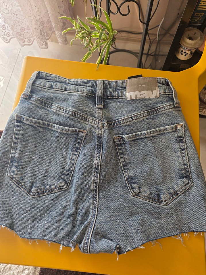 Kadın  Mini Denim Şort - Görsel 3