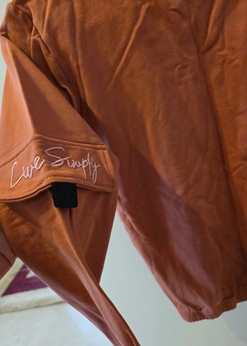 Kadın kiremit Baskılı Uzun Kollu Sweatshirt - Görsel 4