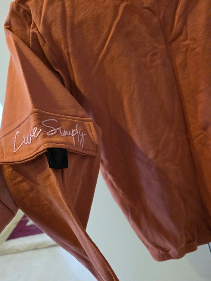 Kadın kiremit Baskılı Uzun Kollu Sweatshirt - Görsel 4