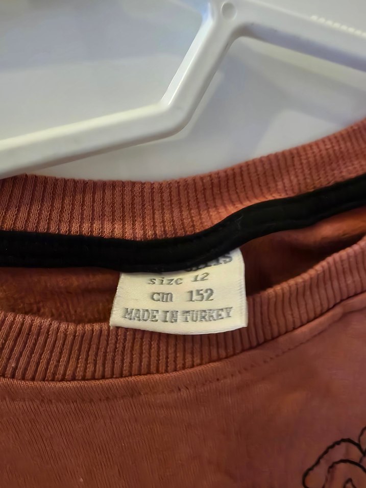 Kadın kiremit Baskılı Uzun Kollu Sweatshirt - Görsel 2