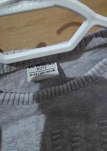 Gri Uzun Kollu Triko erkek çocuk Kazak - Görsel 2