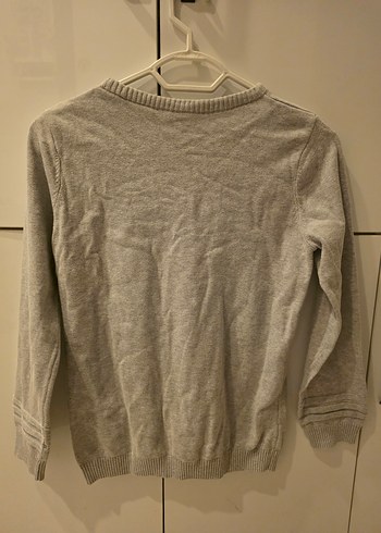 Gri Uzun Kollu Triko erkek çocuk Kazak - Görsel 3