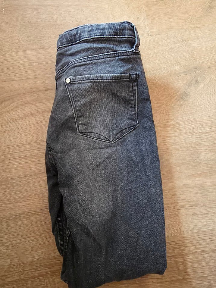 Gri eskitme skinny Kesim kız çocuk  Kot Pantolon - Görsel 4