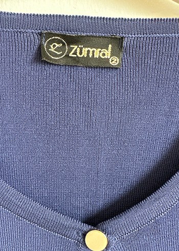 Düğmeli Uzun Kollu Mavi Triko Elbise - Görsel 3