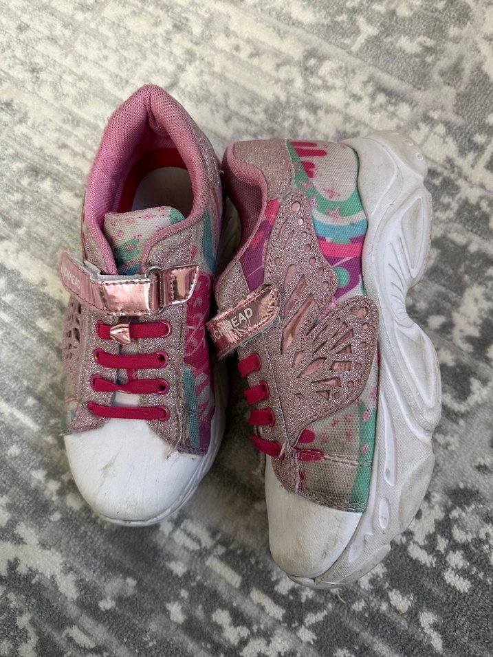 Kız Çocuk Pembe Renkli Bağcıklı Spor Ayakkabı - Görsel 3