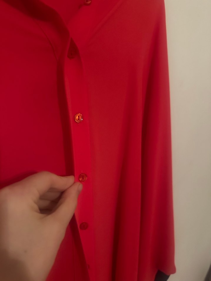 Turuncu Uzun Kollu Salaş Tunik - Görsel 4