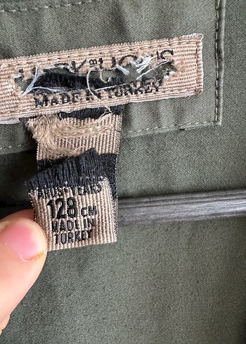 Erkek Çocuk Haki Düğmeli Ceket - Görsel 4