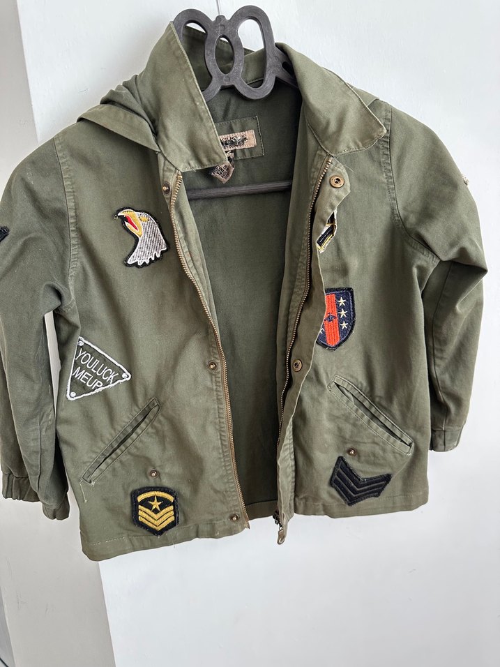 Erkek Çocuk Haki Düğmeli Ceket - Görsel 2