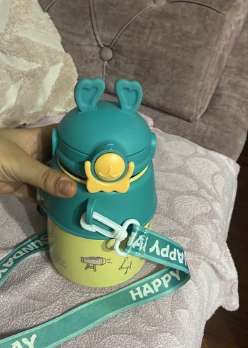 Turkuaz Renkli Çocuk Termos Matara - Görsel 2