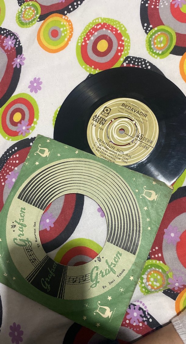Grişon Vintage 45'lik Plak ve Kapağı - Görsel 2