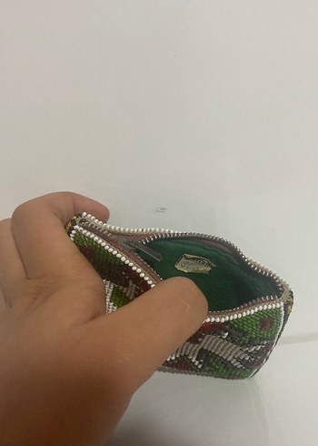 Boncuk İşlemeli Bohem Kadın Cüzdanı - Görsel 2