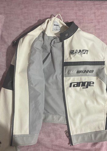 Kadın Beyaz Biker Deri Ceket - Görsel 3