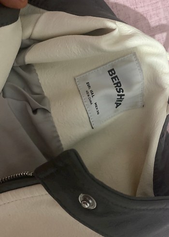 Kadın Beyaz Biker Deri Ceket - Görsel 2