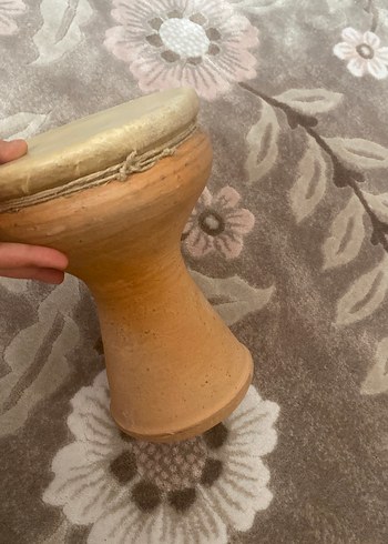 Bej Tonlu Ahşap Darbuka - Görsel 2