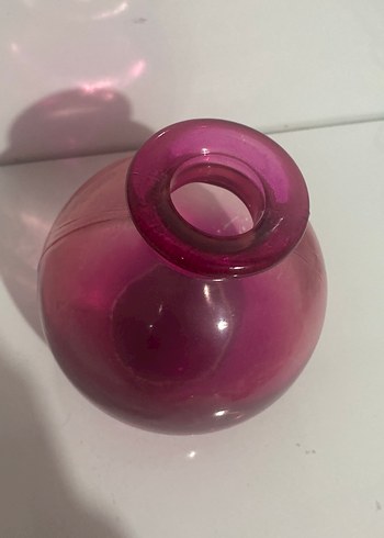 Mor Renkli Küçük Yuvarlak Vazo - Görsel 2