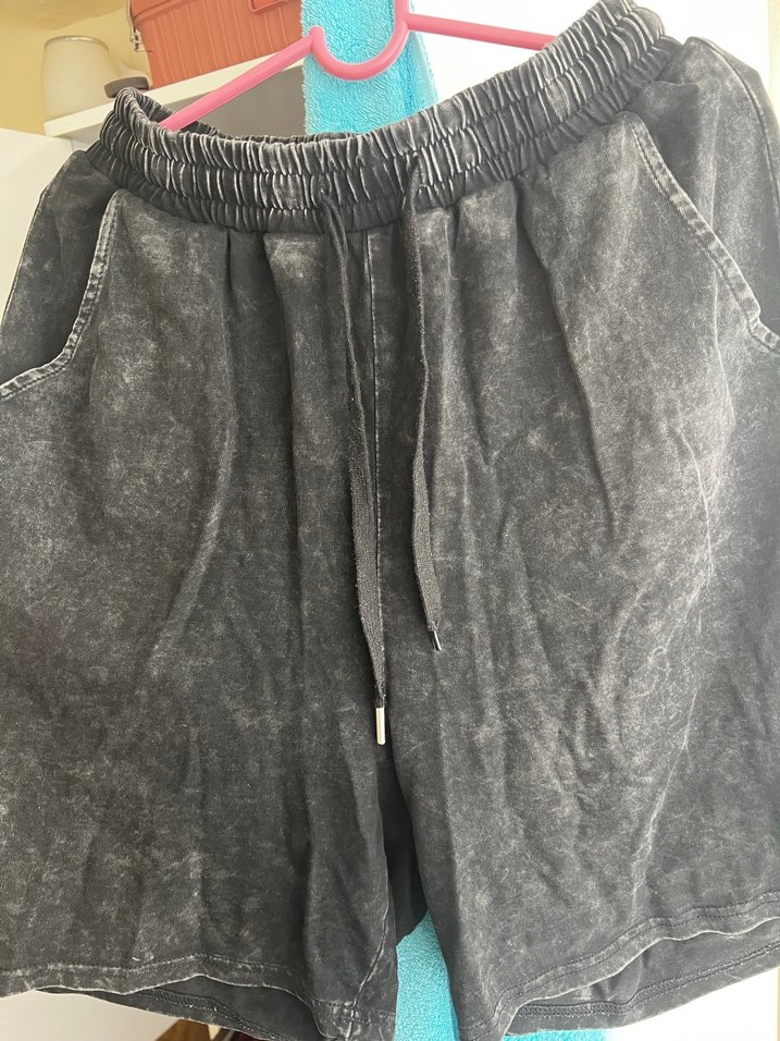 Gri Kadife Salaş Hamile Midi Şort - Görsel 3