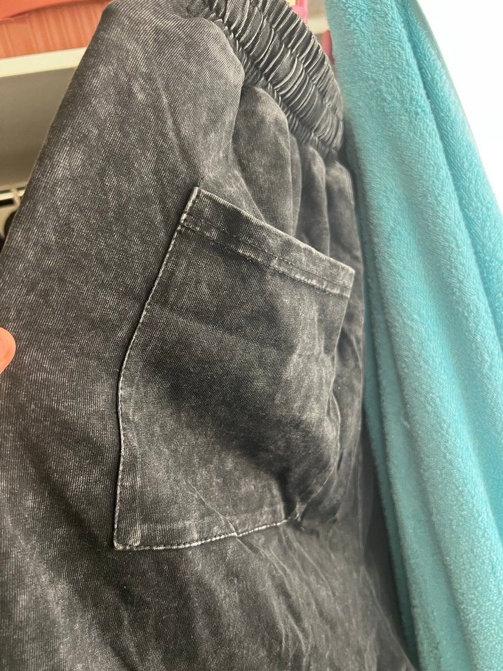 Gri Kadife Salaş Hamile Midi Şort - Görsel 2