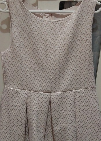 Kız Çocuk Piliseli Bej Kolsuz Elbise - Görsel 2