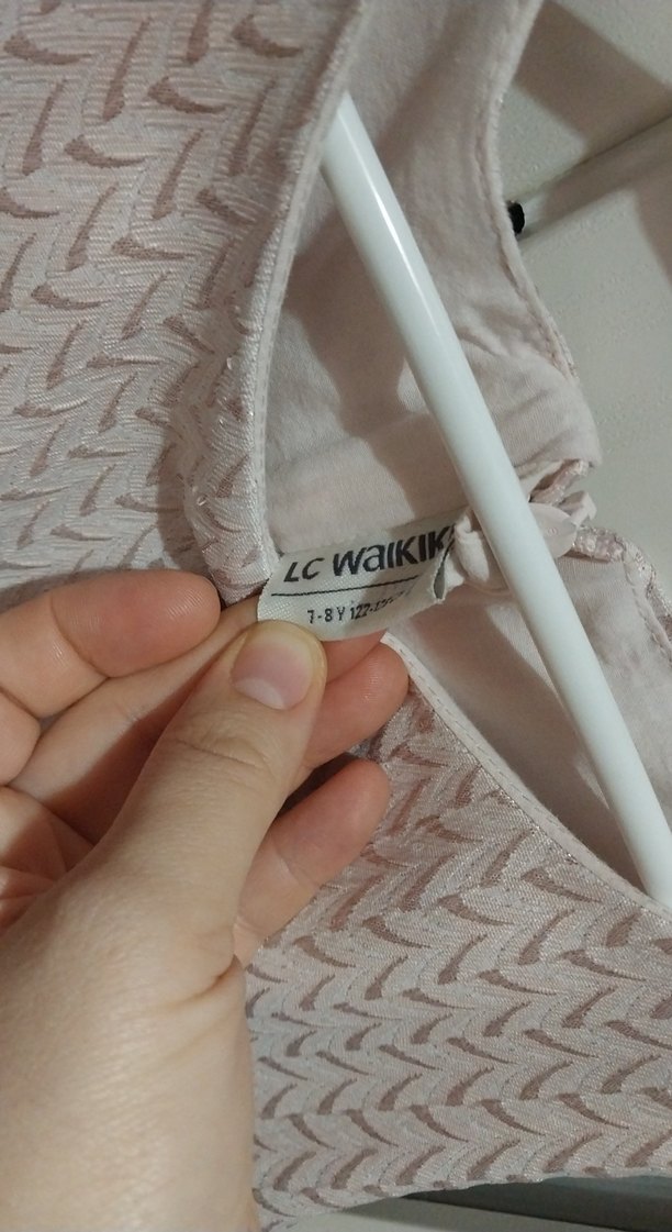 Kız Çocuk Piliseli Bej Kolsuz Elbise - Görsel 3