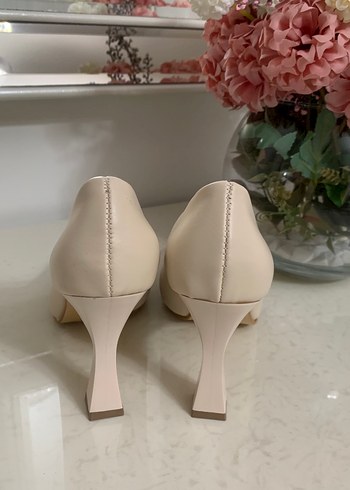 Bej Stiletto Topuklu Kadın Ayakkabı - Görsel 3