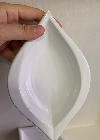 Beyaz Seramik 3'lü Tabak - Görsel 6