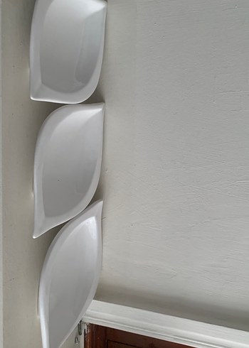 Beyaz Seramik 3'lü Tabak - Görsel 2