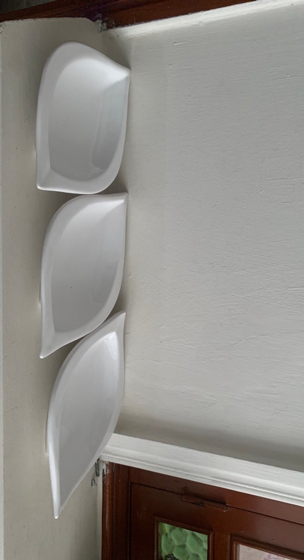 Beyaz Seramik 3'lü Tabak - Görsel 2