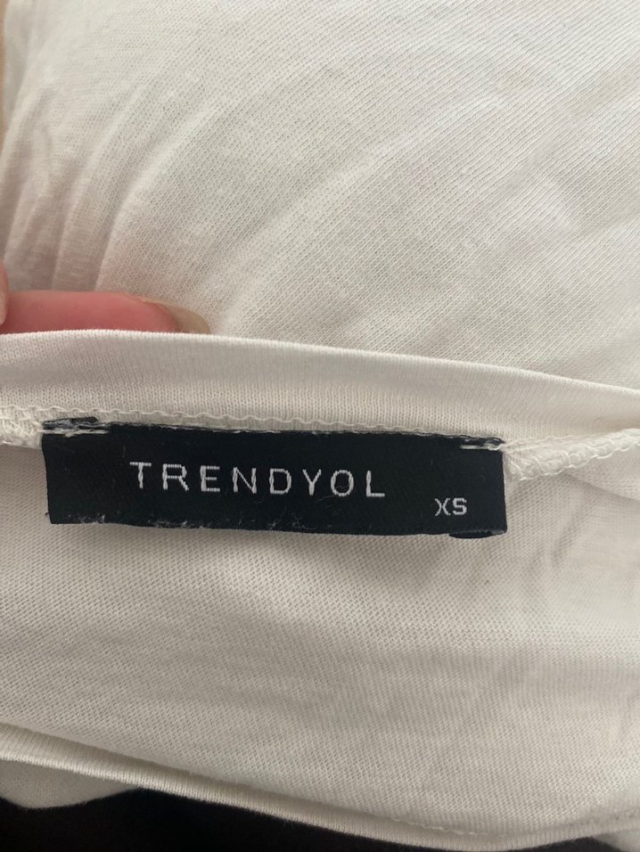 Trendyol Beyaz Baskılı Tişört, Kısa Kollu - Görsel 4