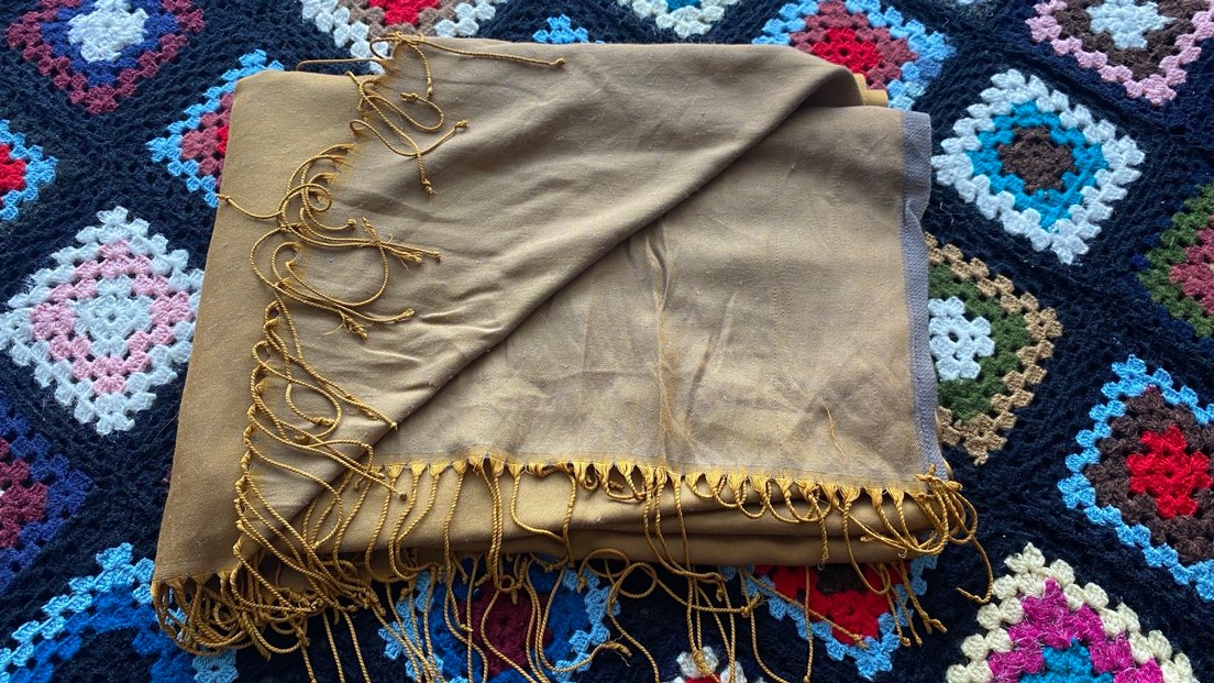 Kadın Camel Renkli Püsküllü Bohem Şal - Görsel 2