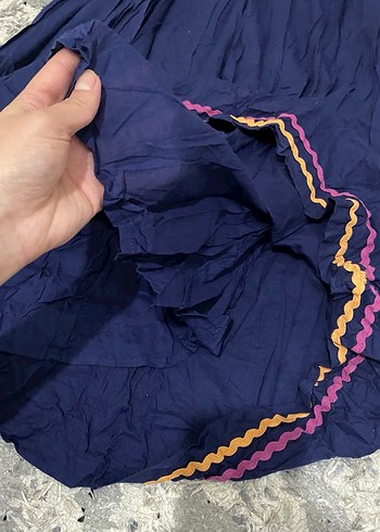 Nakışlı Çok Renkli Uzun Bohem Etek - Görsel 6