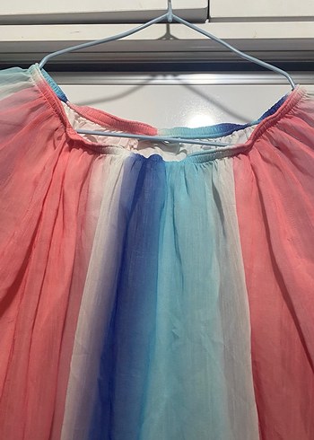 Renkli Drapeli Kız çocuk üst - Görsel 3