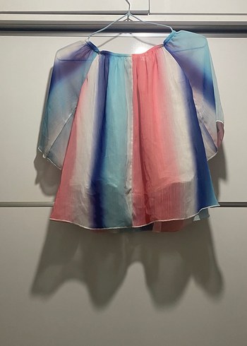 Renkli Drapeli Kız çocuk üst - Görsel 4