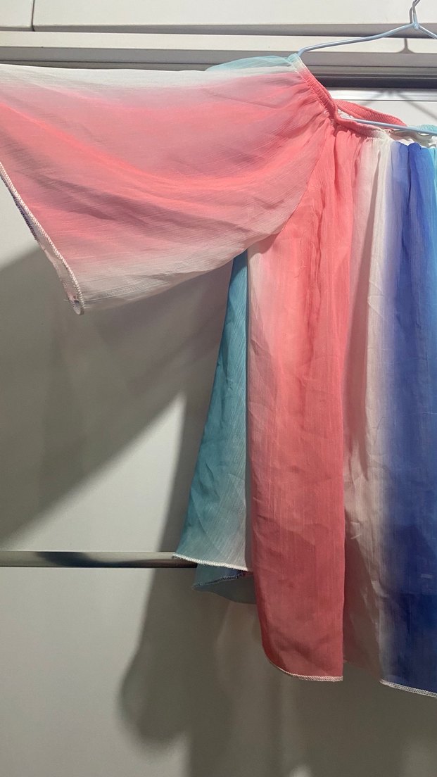 Renkli Drapeli Kız çocuk üst - Görsel 2