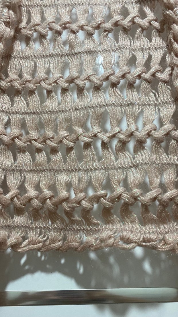 Toz Pembe Örgü Kadın Şal - Görsel 5