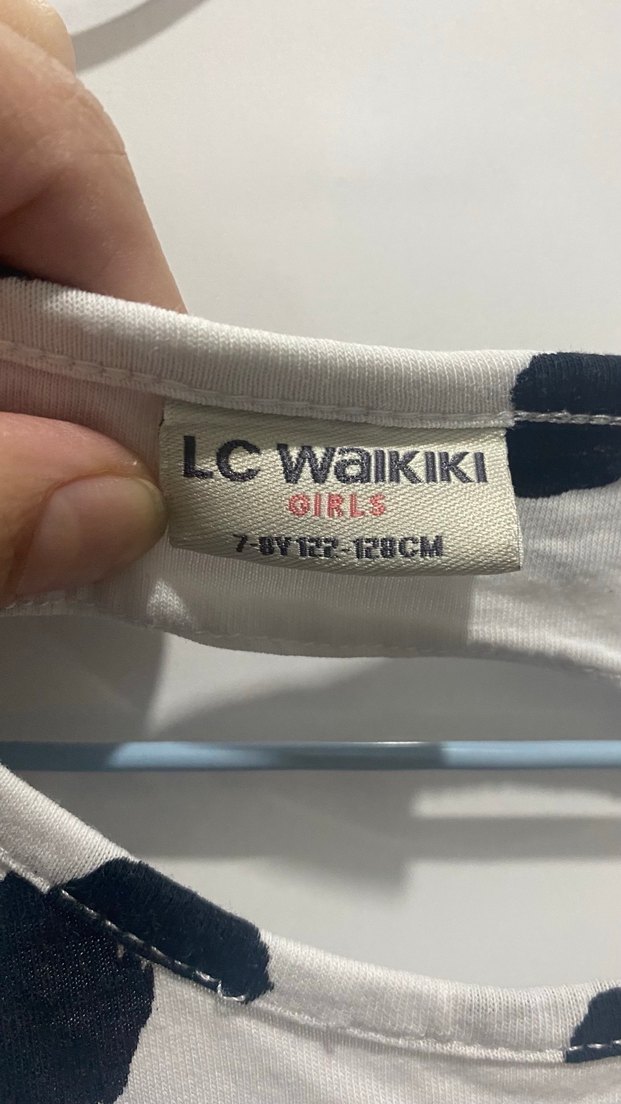 Kolsuz Puantiyeli Kız Çocuk Elbise - Görsel 4