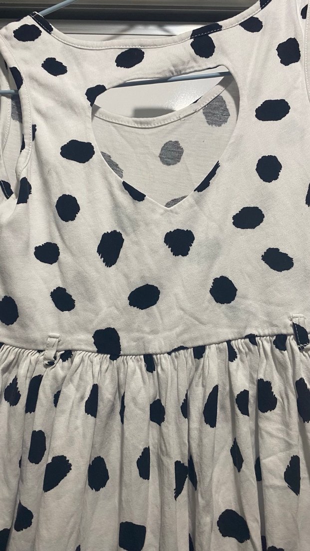 Kolsuz Puantiyeli Kız Çocuk Elbise - Görsel 3