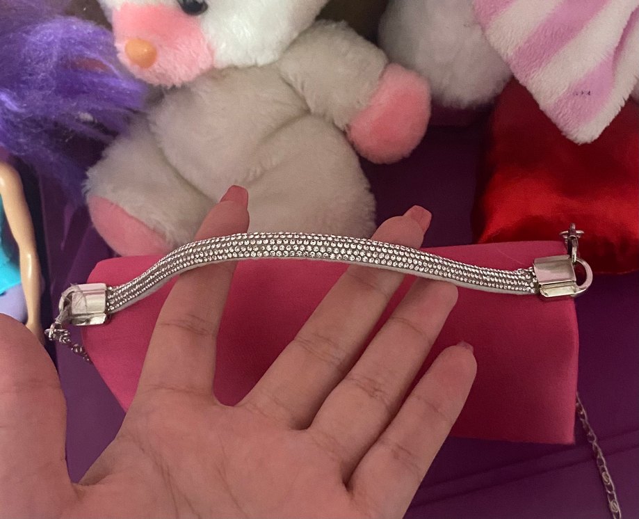 Pembe/Fuşya Zincir Detaylı Kadın Abiye Çanta - Görsel 5